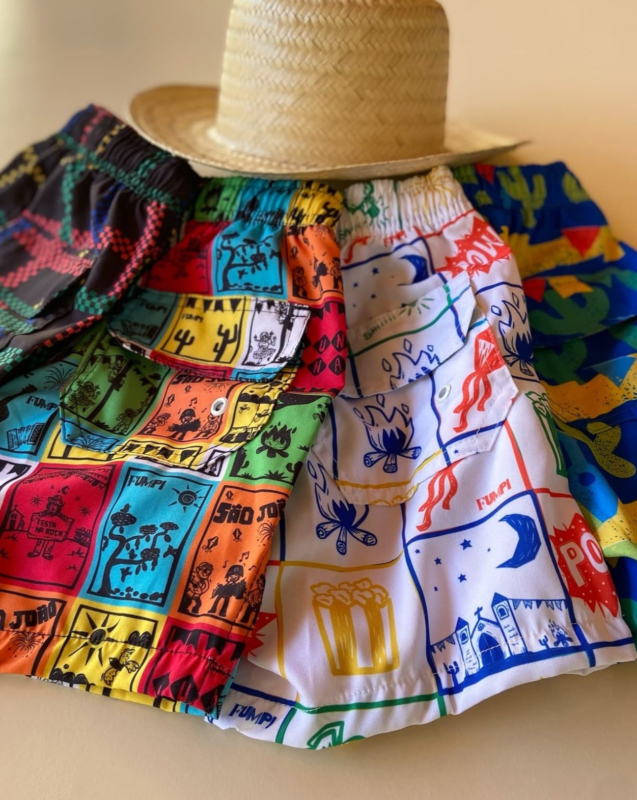 Short tactel Premium Tema de São João - Elefante Kids