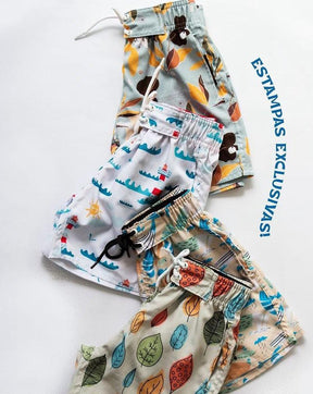 Short tactel estampado - Elefante Kids