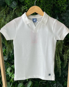 Camisa gola polo em V malha magia - Elefante Kids